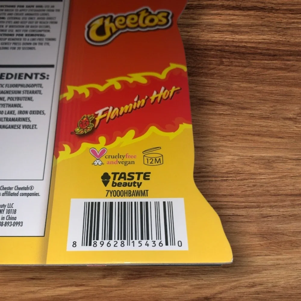 NEW TASTE BEAUTY Cheetos Flamin' Hot 12 SHADE Eyeshadow Palette